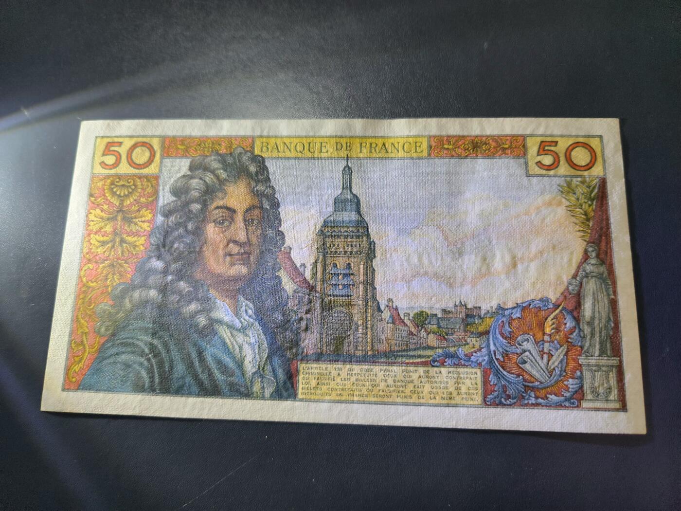 12月3号晚上8点 外国纸币自动截拍第67场 50法郎极美品