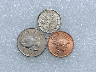 第一海外回流一元起拍收藏 散集专场  第274期 - 百慕大硬币 3枚 原光美品