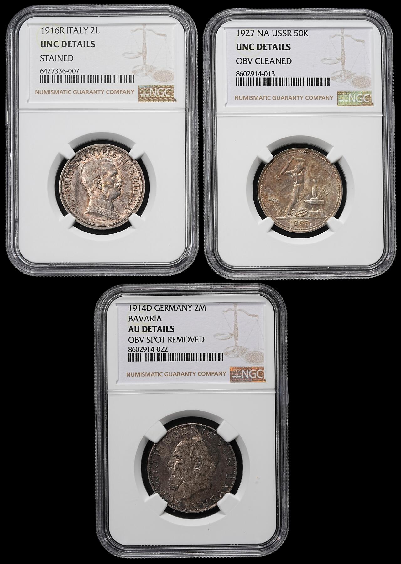 修遠堂世界钱币第九十五期 NGC评级 世界银币3枚