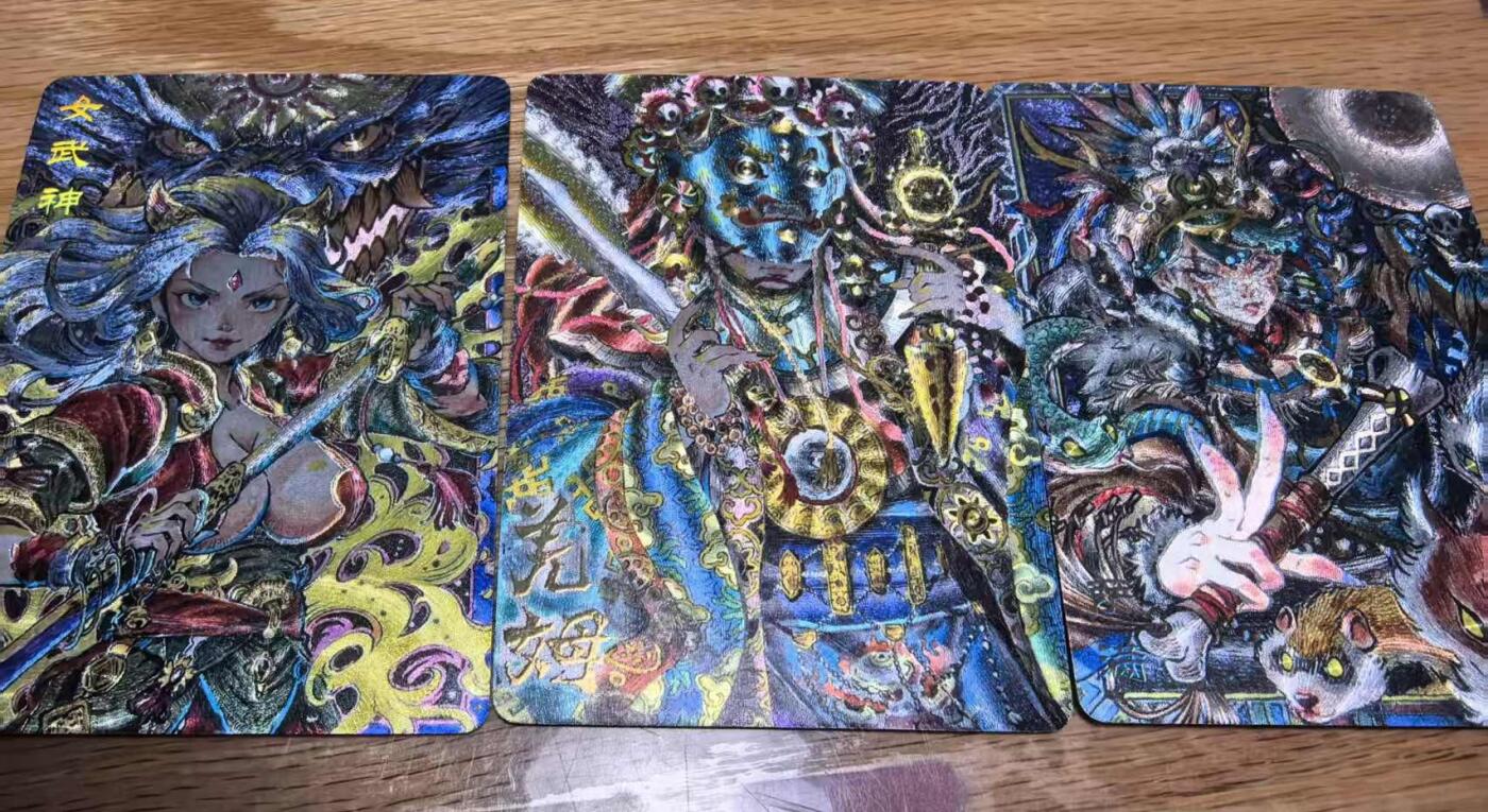 卡有江湖粉丝专场第四期（持续收拍，送拍联系我哦） 【隐藏】卡萃李尊奇老师绘风调雨顺师三美女萨满/女武神/羌姆三张裸卡