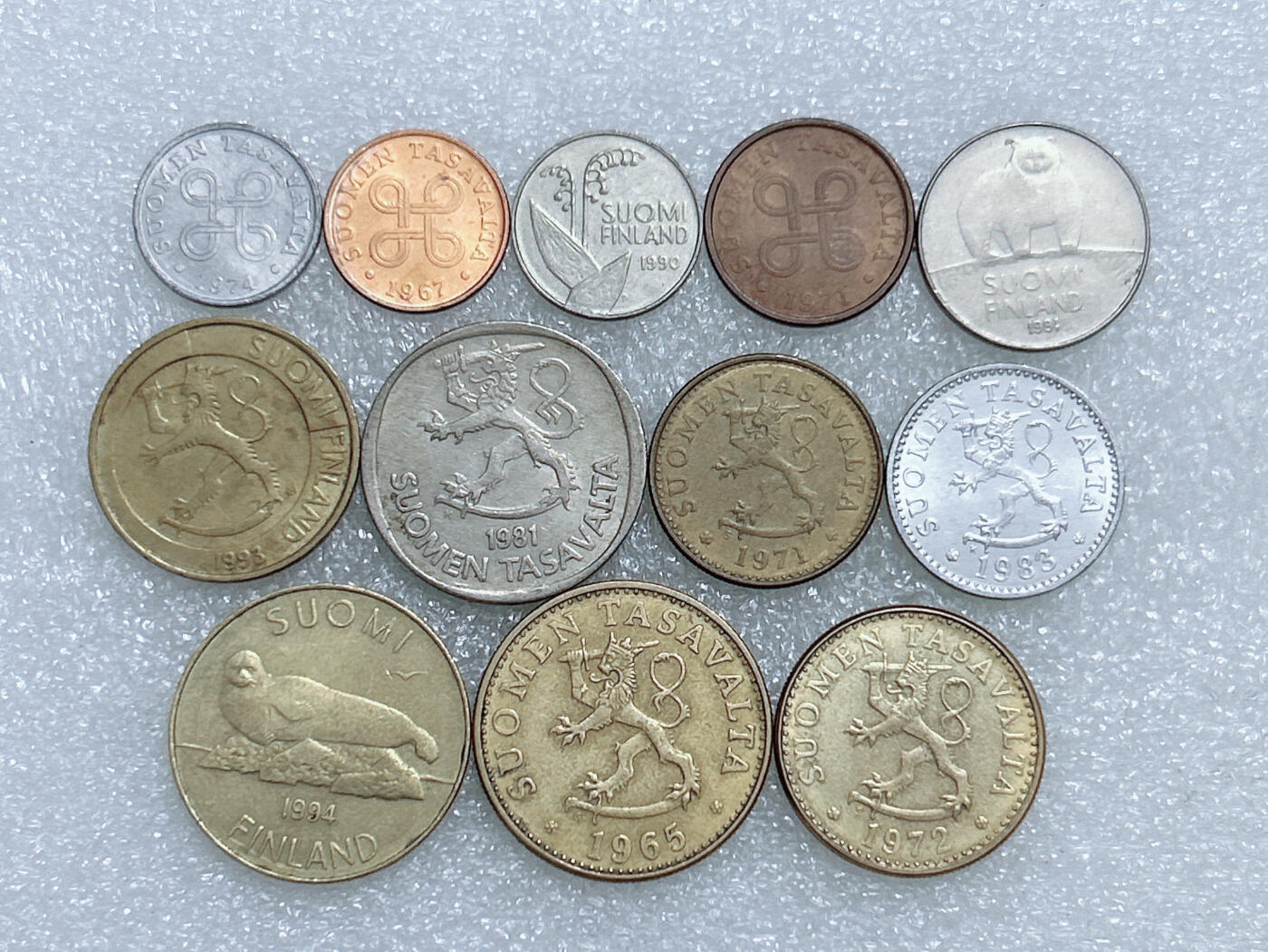 第一海外回流一元起拍收藏 散集专场  第274期 芬兰硬币 12枚 无重复