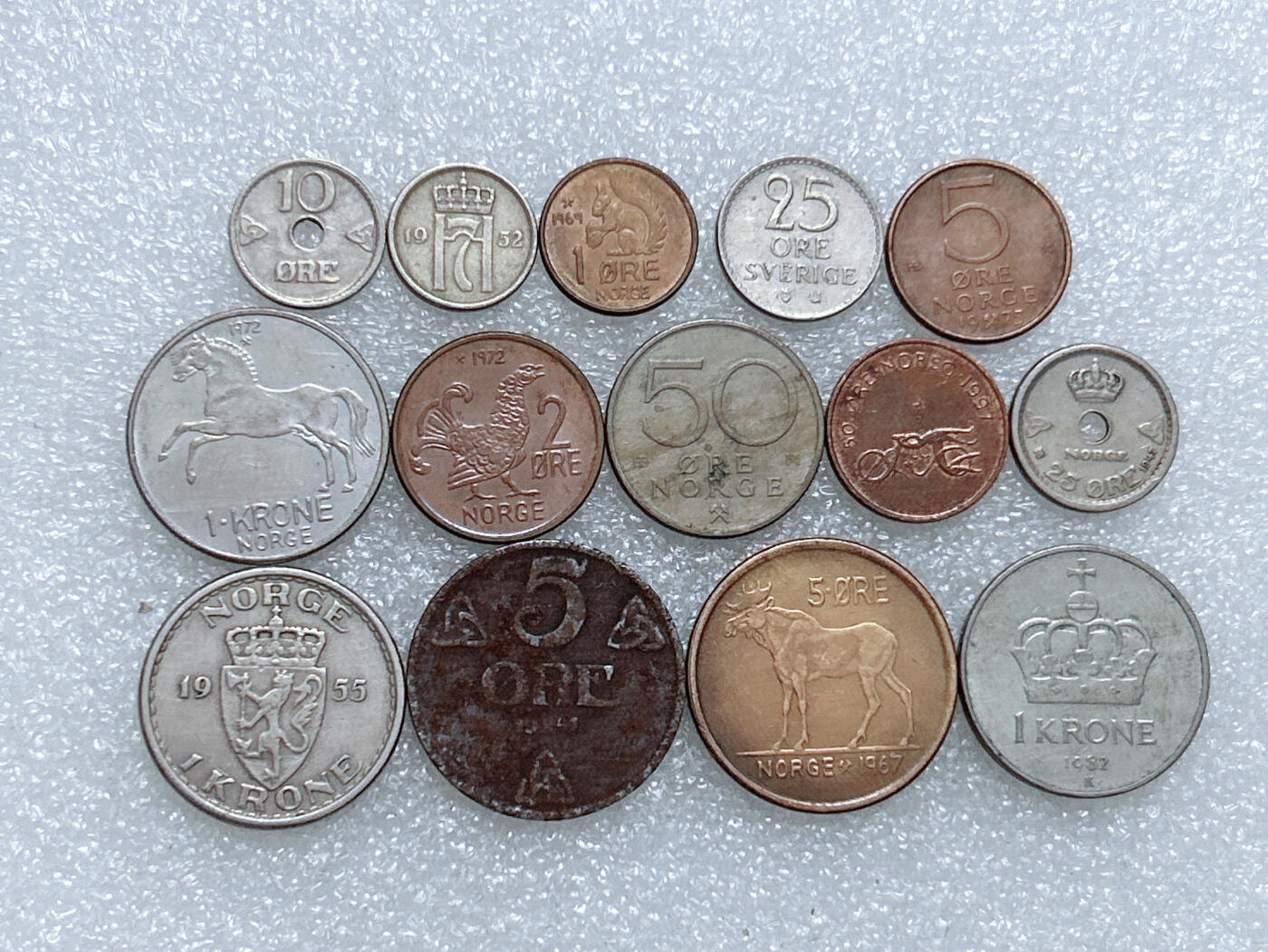 第一海外回流一元起拍收藏 散集专场  第274期 挪威硬币 14枚 无重复