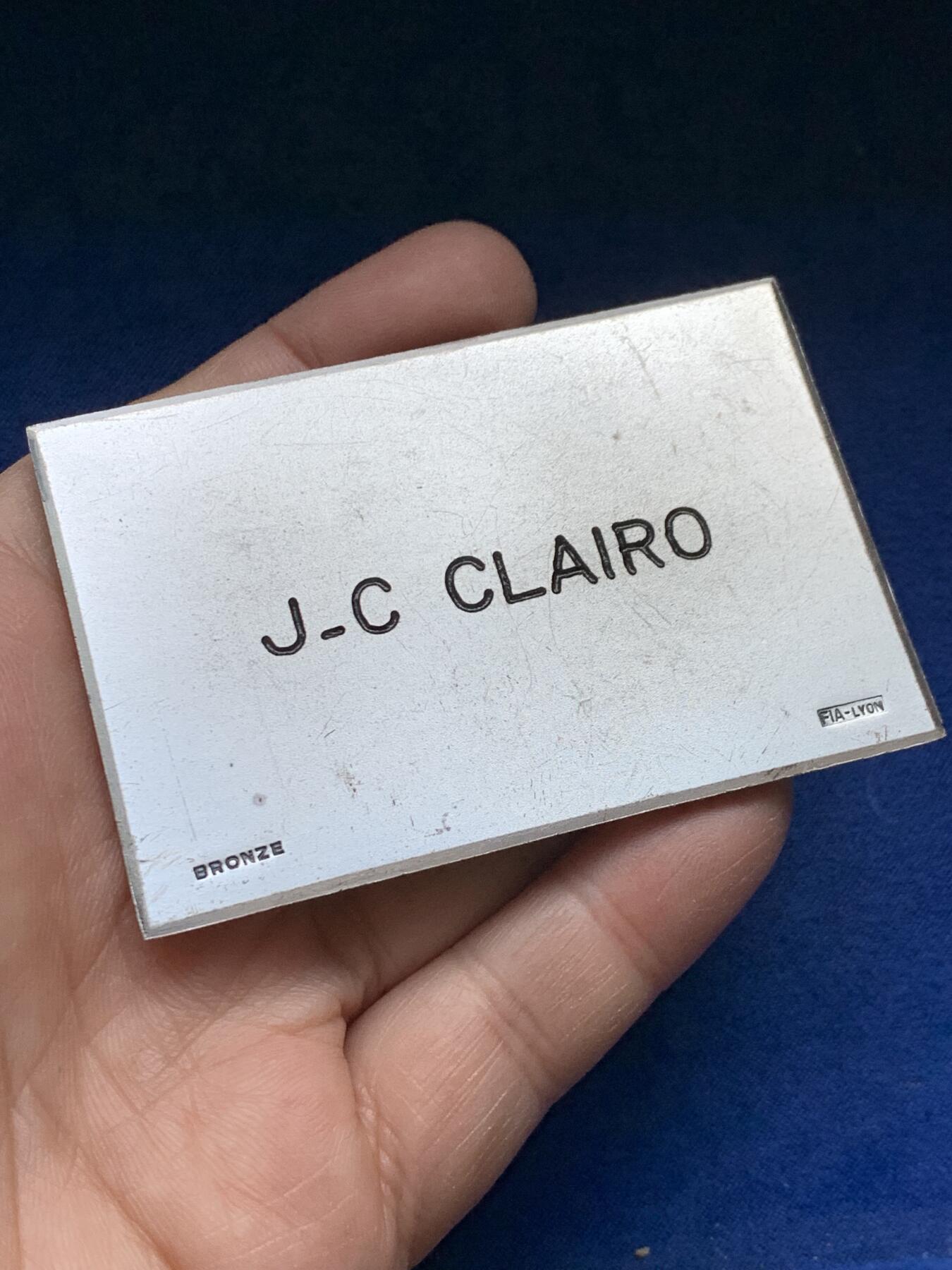 《竞宝斋》第443场 周日，周一，2场连拍 （全场包邮） 法国图勒国家兵工厂200周年方型纪念章 117.5克 50.7*76mm