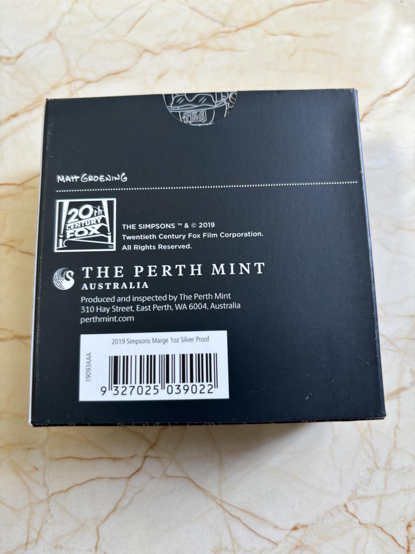 第183期拍卖 图瓦卢2019年辛普森一家彩色1盎司纪念银币，9999银，发行5000枚