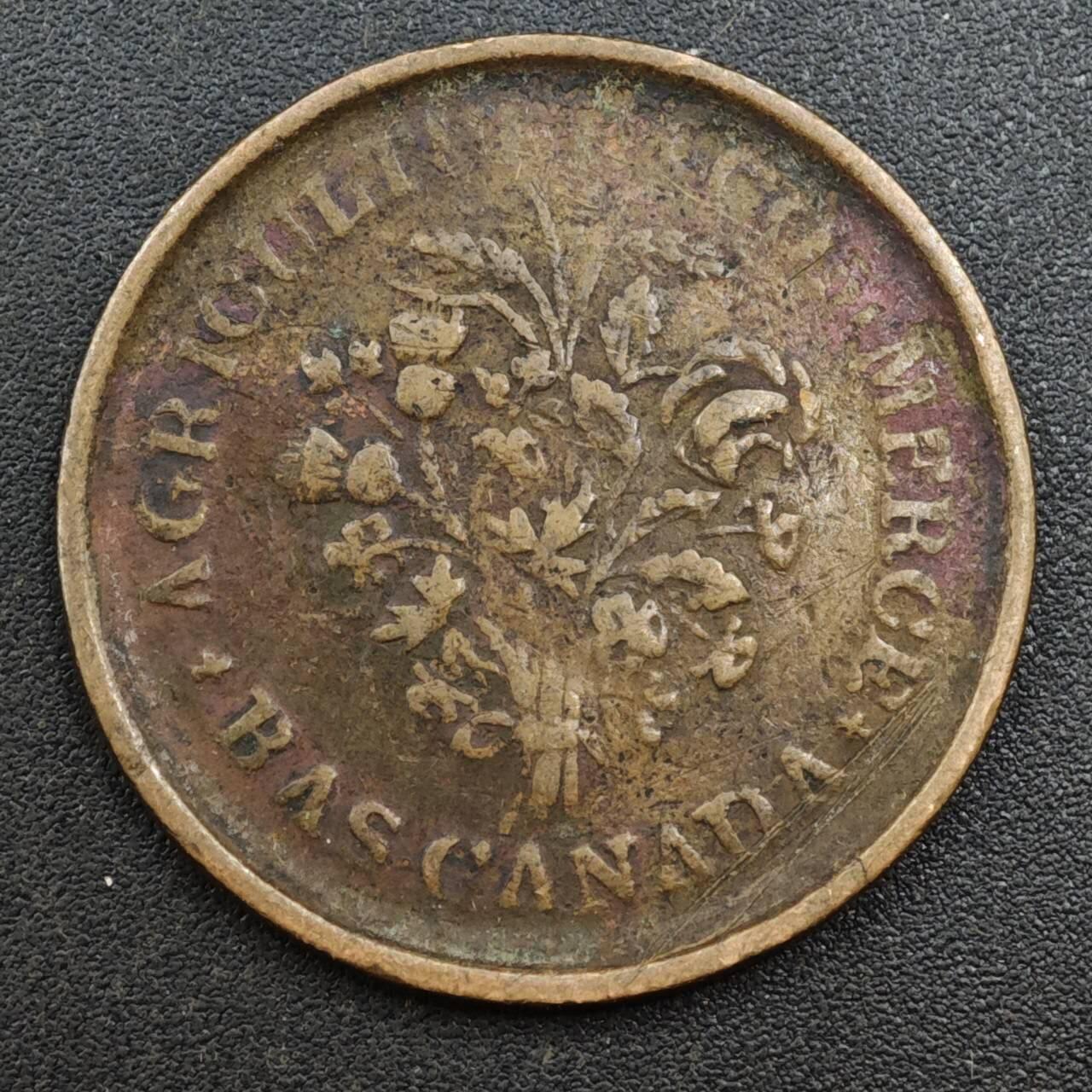 【淘币小摊】实时拍第八百一十三拍   散币场   满百包邮可预留二周 每周一统一发货   下加拿大蒙特利尔半便士铜币代币