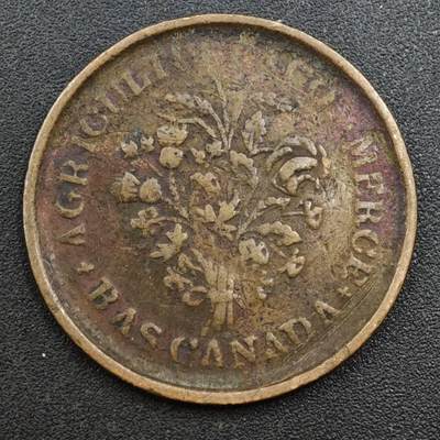 【淘币小摊】实时拍第八百一十三拍   散币场   满百包邮可预留二周 每周一统一发货   - 下加拿大蒙特利尔半便士铜币代币