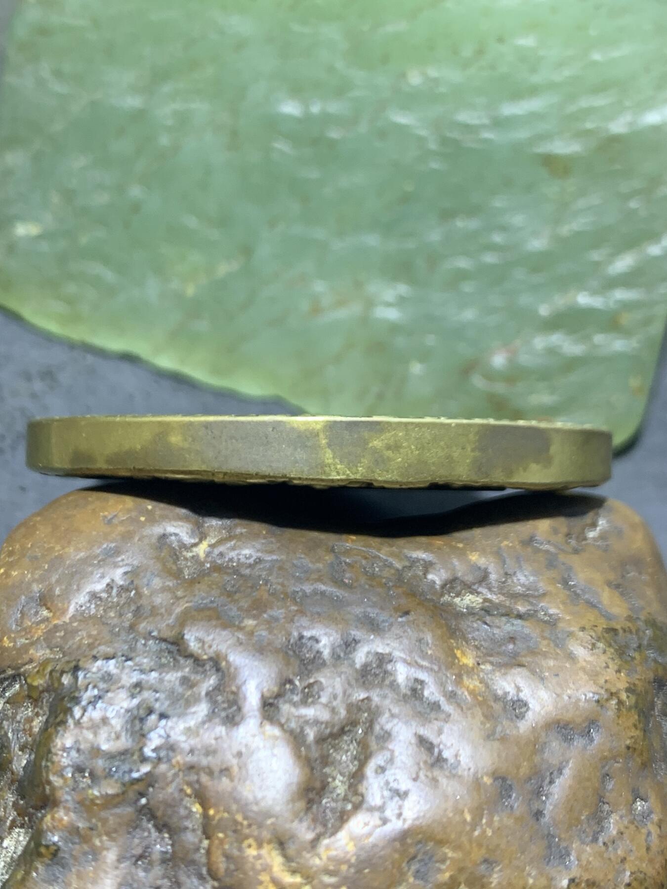 精美黄铜虚空藏菩萨护身牌一个