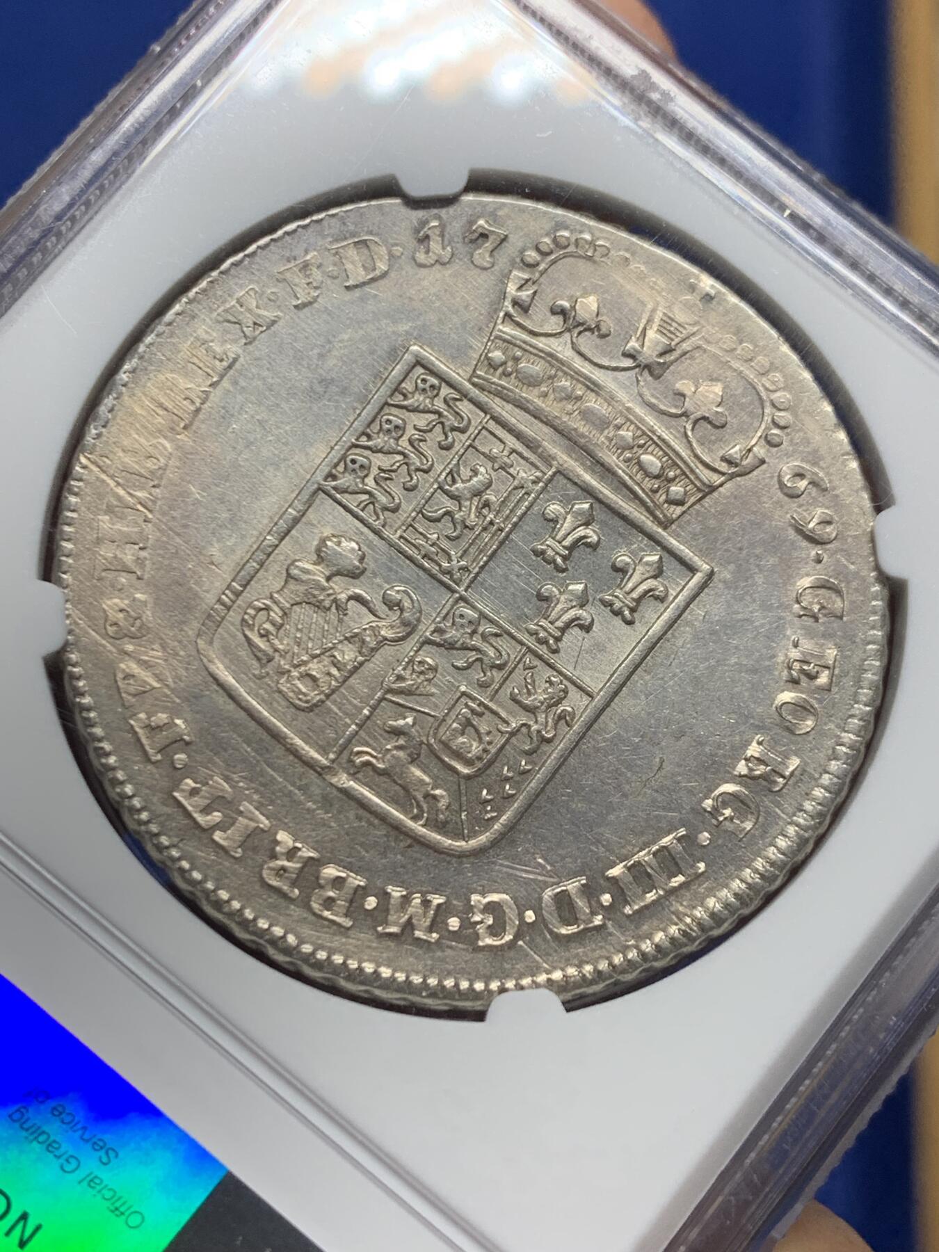 《竞宝斋》第443场 周日，周一，2场连拍 （全场包邮） 亚军分 NGC MS63 德国 1769年 布伦瑞克吕内堡 泰勒大银币 这个时期泰勒 鼻尖完好 眼珠子滴溜的转 值得入藏