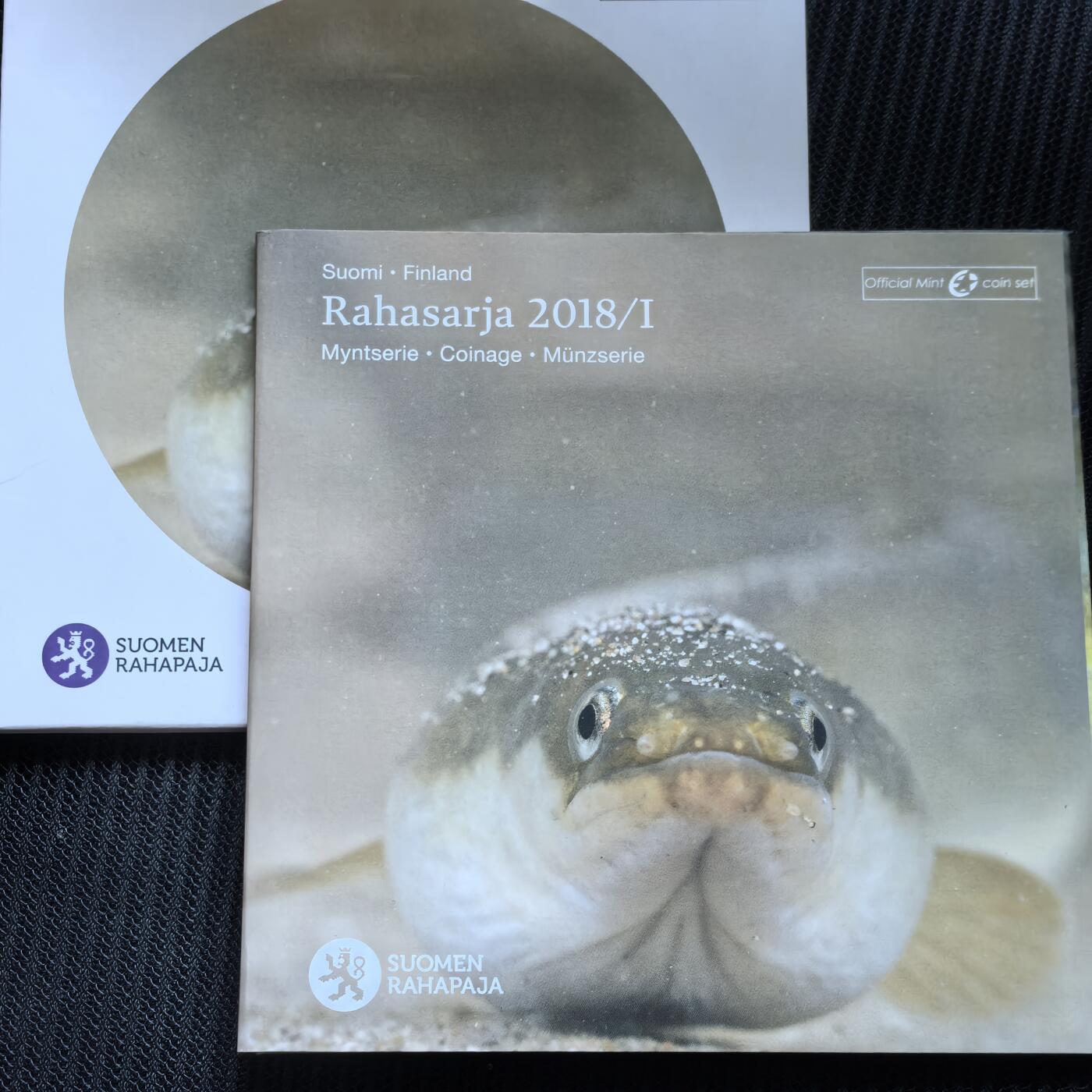 道一币馆币章第一百五十六场 原包装 芬兰2018年欧元套币八枚+纪念章