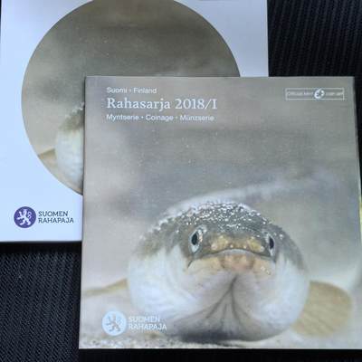 道一币馆币章第一百五十六场 - 原包装 芬兰2018年欧元套币八枚+纪念章