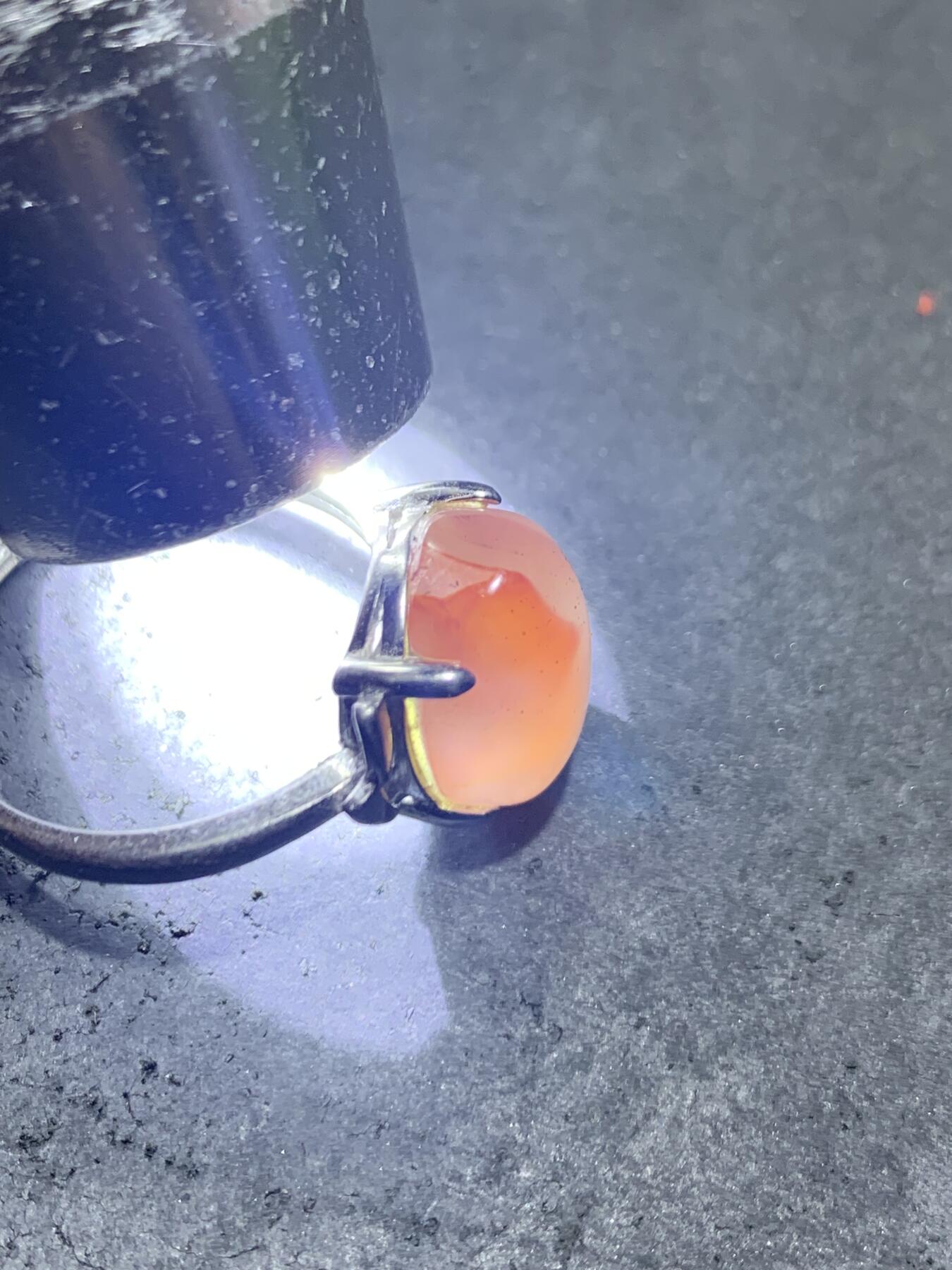 南红玛瑙荔枝冻漂红活口通货戒指一枚！