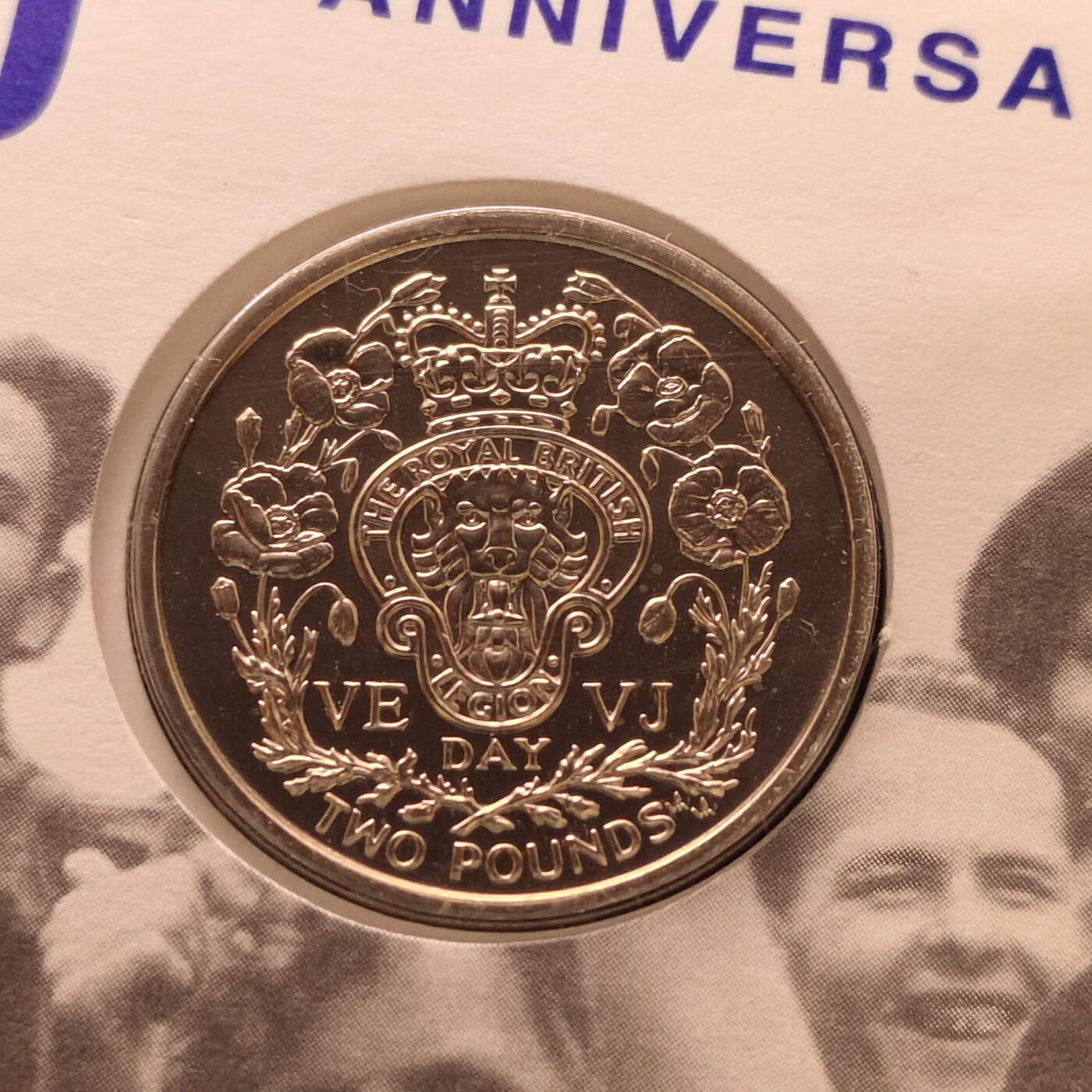 【全场包邮】纯粹捡漏拍482场（免费代拍第19场）-币封+套装+富兰克林（注意佣金） 【邮币封】马恩岛1995年2镑欧洲解放50周年纪念币邮币封