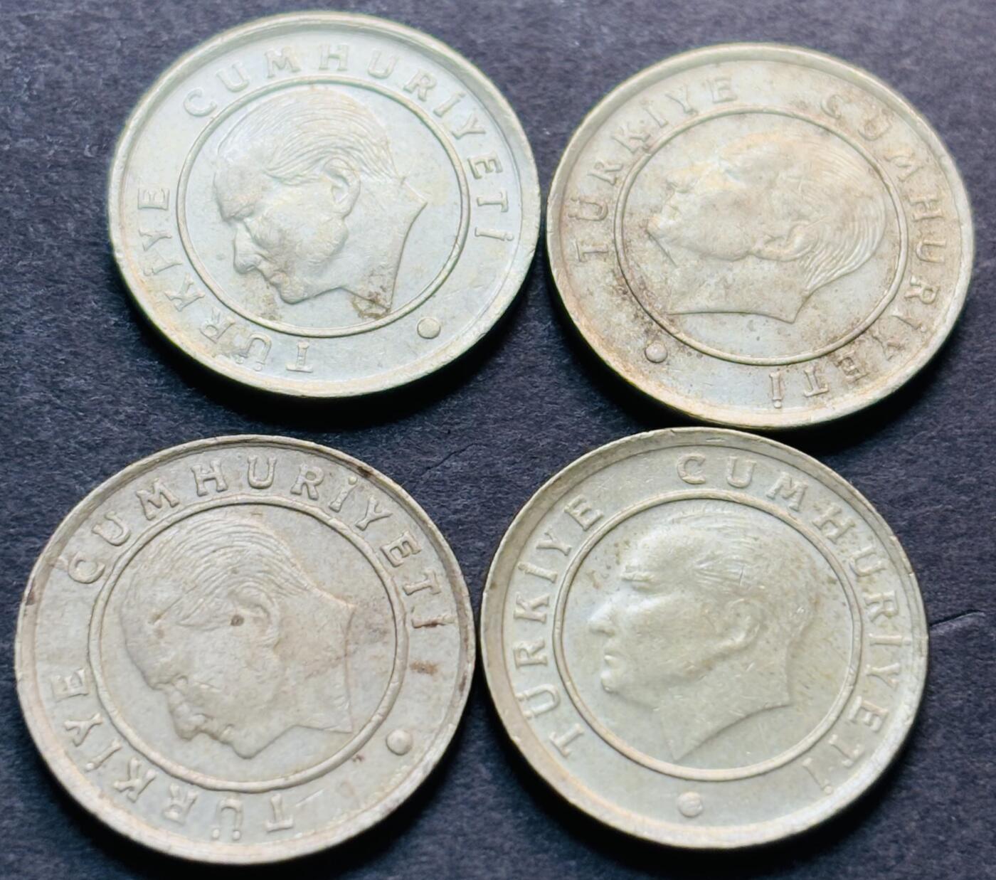 文馨钱币收藏第 284 场，【 长期接收代拍品】老藏家拍品南朝鲜李承晚时期货币，泰国大型纪念币，土耳其各时期及各国套币场 2009-2015 年土耳其 10 库鲁 4 枚