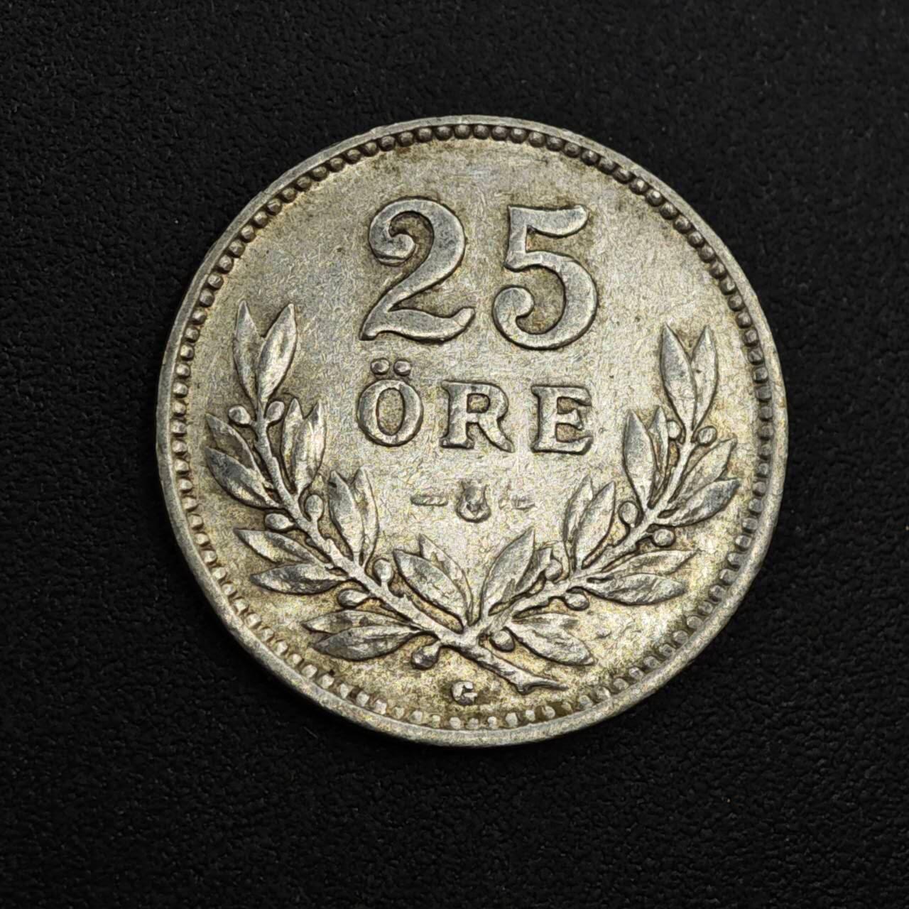 【淘币小摊】实时拍第八百一十三拍   散币场   满百包邮可预留二周 每周一统一发货   瑞典1938年25欧尔银币