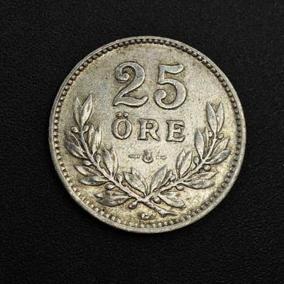 【淘币小摊】实时拍第八百一十三拍   散币场   满百包邮可预留二周 每周一统一发货   - 瑞典1938年25欧尔银币