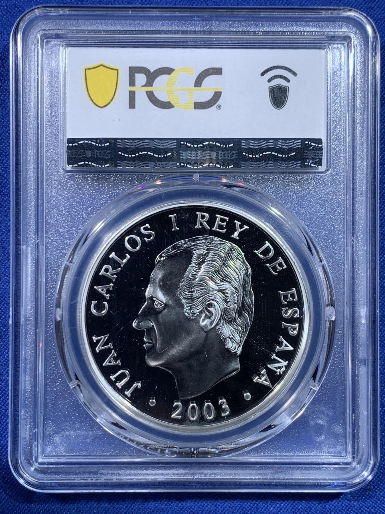 《竞宝斋》第443场 周日，周一，2场连拍 （全场包邮） PCGS PR69DCAM 2003年西班牙无敌舰队银币 获奖币 925银 27克