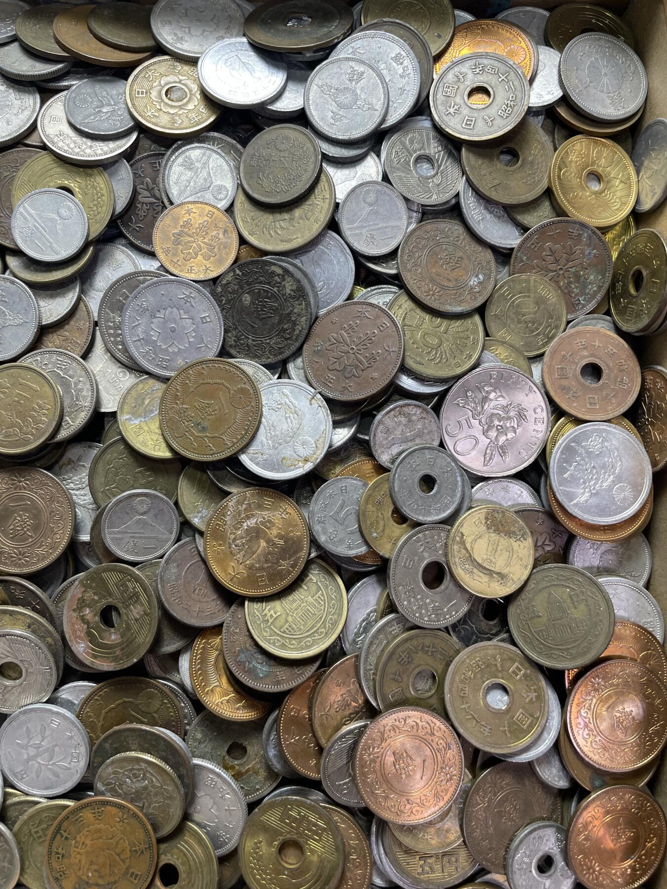 回流1130 日本昭和时期硬币5斤，已尽量剔除漏、裂、烂币