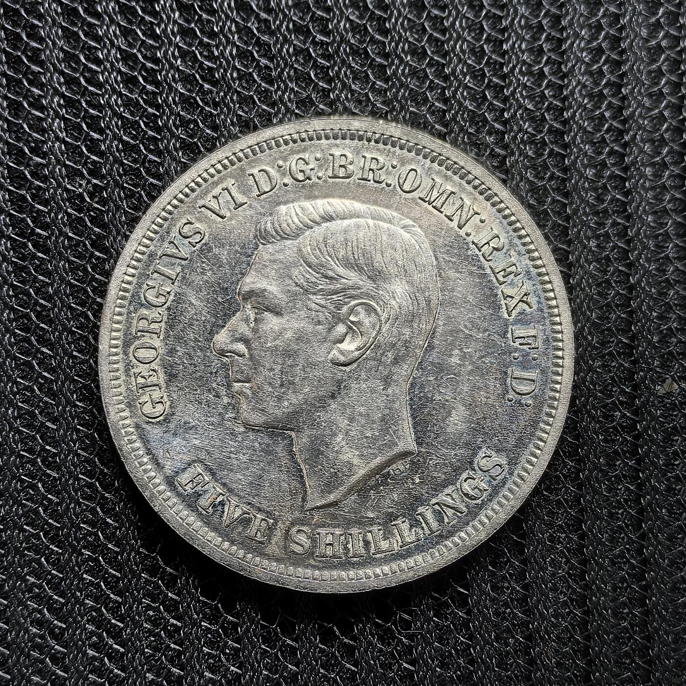 道一币馆币章第一百五十六场 原包装绿盒 英国1951年乔治六世镍马剑克朗