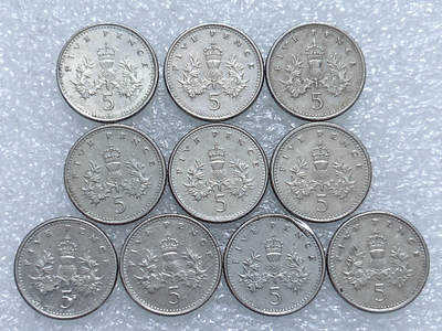 第一海外回流一元起拍收藏 散集专场  第274期 - 英国5便士硬币 小版 10枚