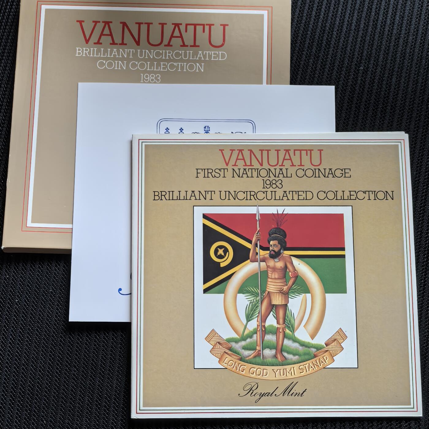 道一币馆币章第一百五十六场 原包装带证书 瓦努阿图1983年套币6枚