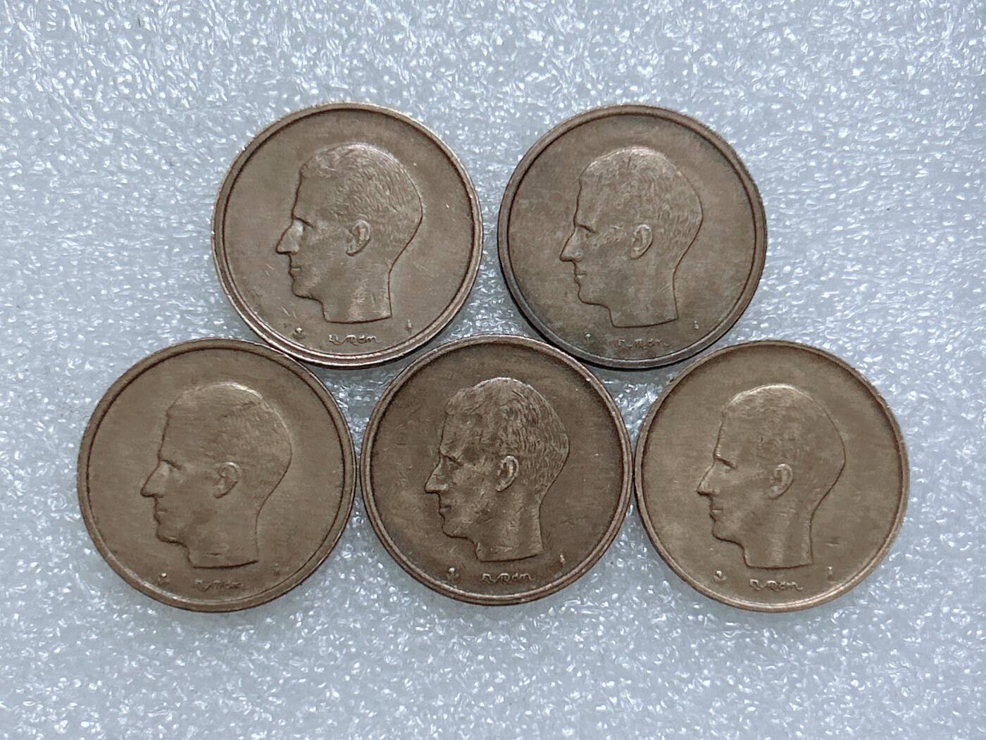 第一海外回流一元起拍收藏 散集专场  第274期 比利时20法郎硬币 5枚