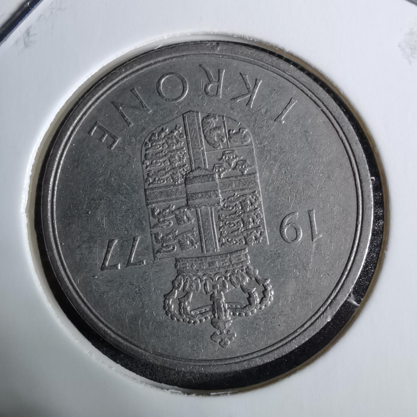 沼泽如烟--第918场 丹麦1977年1克朗