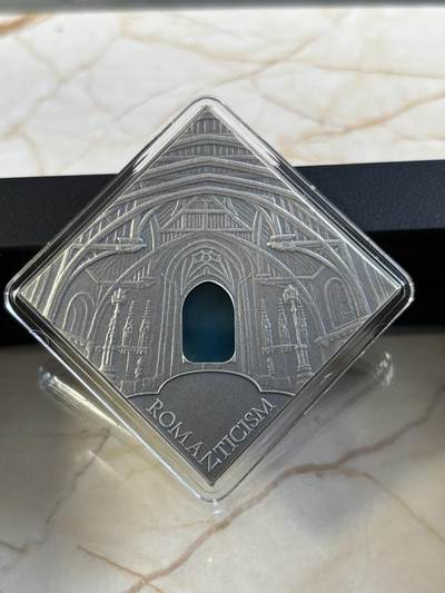 第183期拍卖 - 纽埃2014年1元 艺术改变世界 浪漫主义建筑 纪念银币 ，999银，28.28克，发行3333枚