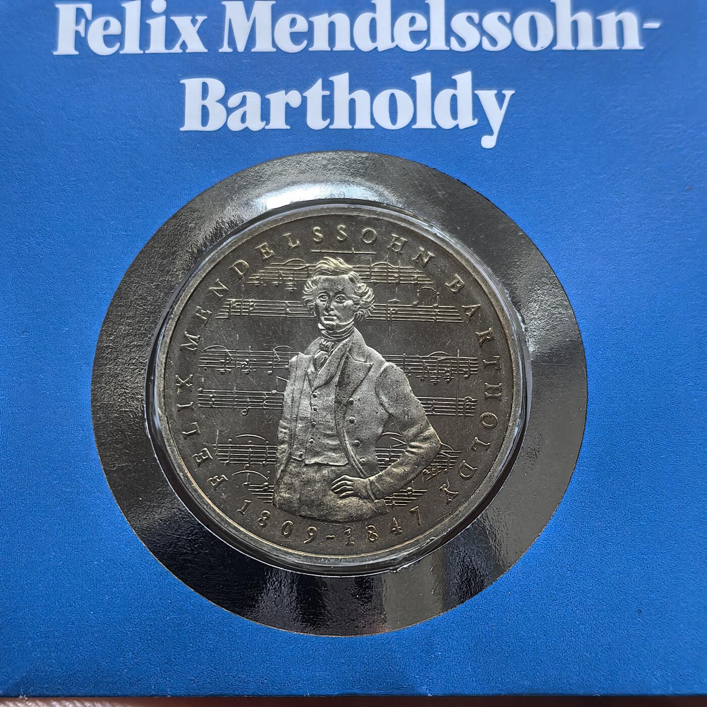 道一币馆币章第一百五十六场 邮币封 德国1981年艺术评论家戈特霍尔德逝世200周年5马克纪念币