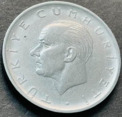 文馨钱币收藏第 284 场，【 长期接收代拍品】老藏家拍品南朝鲜李承晚时期货币，泰国大型纪念币，土耳其各时期及各国套币场 - 星月形向左 1960 年土耳其 1 里拉大币，有磁版