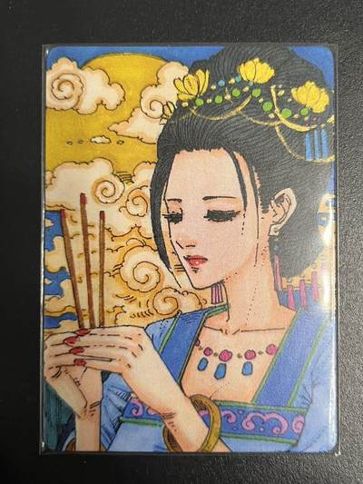 卡牌杂货铺专场拍卖第一场 11.29周六晚10:00截拍 - 【限编】小花瓣 手绘复刻卡 貂蝉拜月 限编092/259