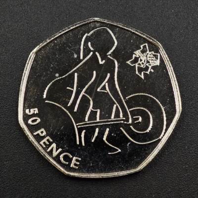 【淘币小摊】实时拍第八百一十三拍   散币场   满百包邮可预留二周 每周一统一发货   - 英国2011年伦敦奥运会50便士纪念币