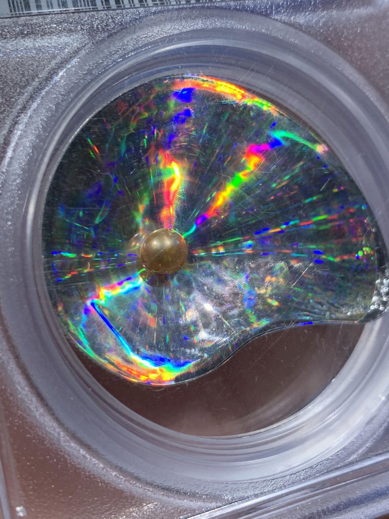 《竞宝斋》第443场 周日，周一，2场连拍 （全场包邮） PCGS PR69 帕劳2014年洋瑰宝4-三角蚌含珠本色（异形）5元精制纪念银币（最美的仿生银币之一  25克，999银，41MM币径，稀有限量发行1500枚，加厚盒，带证书）