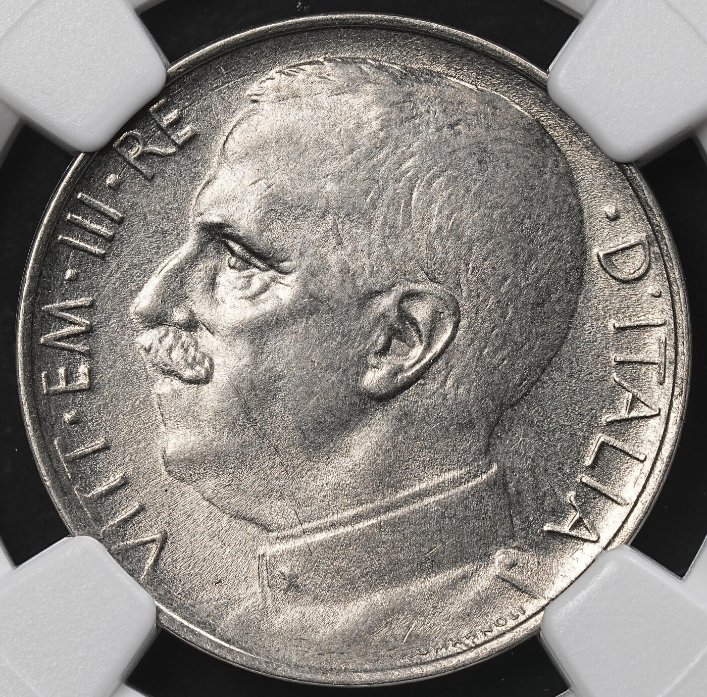 修遠堂世界钱币第九十五期 NGC MS62 1921年意大利50分