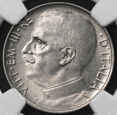 修遠堂世界钱币第九十五期 - NGC MS62 1921年意大利50分