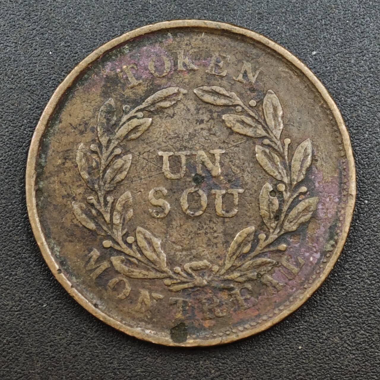 【淘币小摊】实时拍第八百一十三拍   散币场   满百包邮可预留二周 每周一统一发货   下加拿大蒙特利尔半便士铜币代币