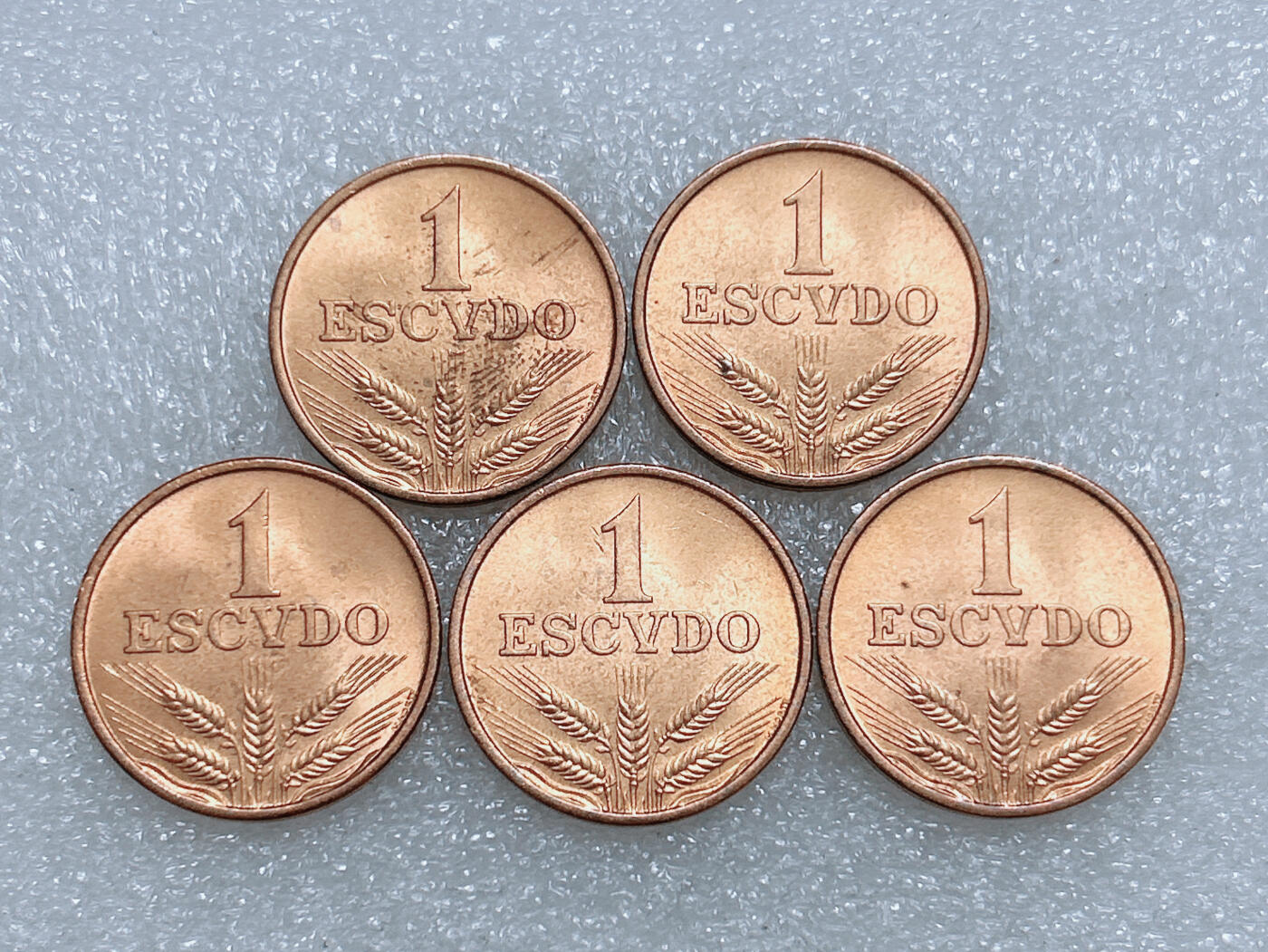 第一海外回流一元起拍收藏 散集专场  第274期 葡萄牙1979年1埃斯库多铜币 5枚 原光美品