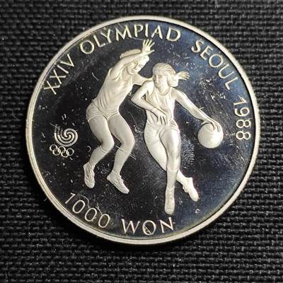 KK钱币收藏小铺 （套币 好品/批量散币 银币）专场  2月预留时间 周末发货 -   1986韩国1000韩元纪念币 精制币