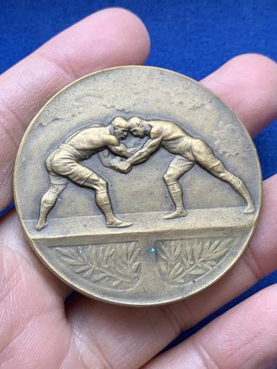 《竞宝斋》第443场 周日，周一，2场连拍 （全场包邮） - 1931年法国巴黎与瑞士伯尔尼国际警察跨国赛事纪念铜章 60.8克 49.5mm