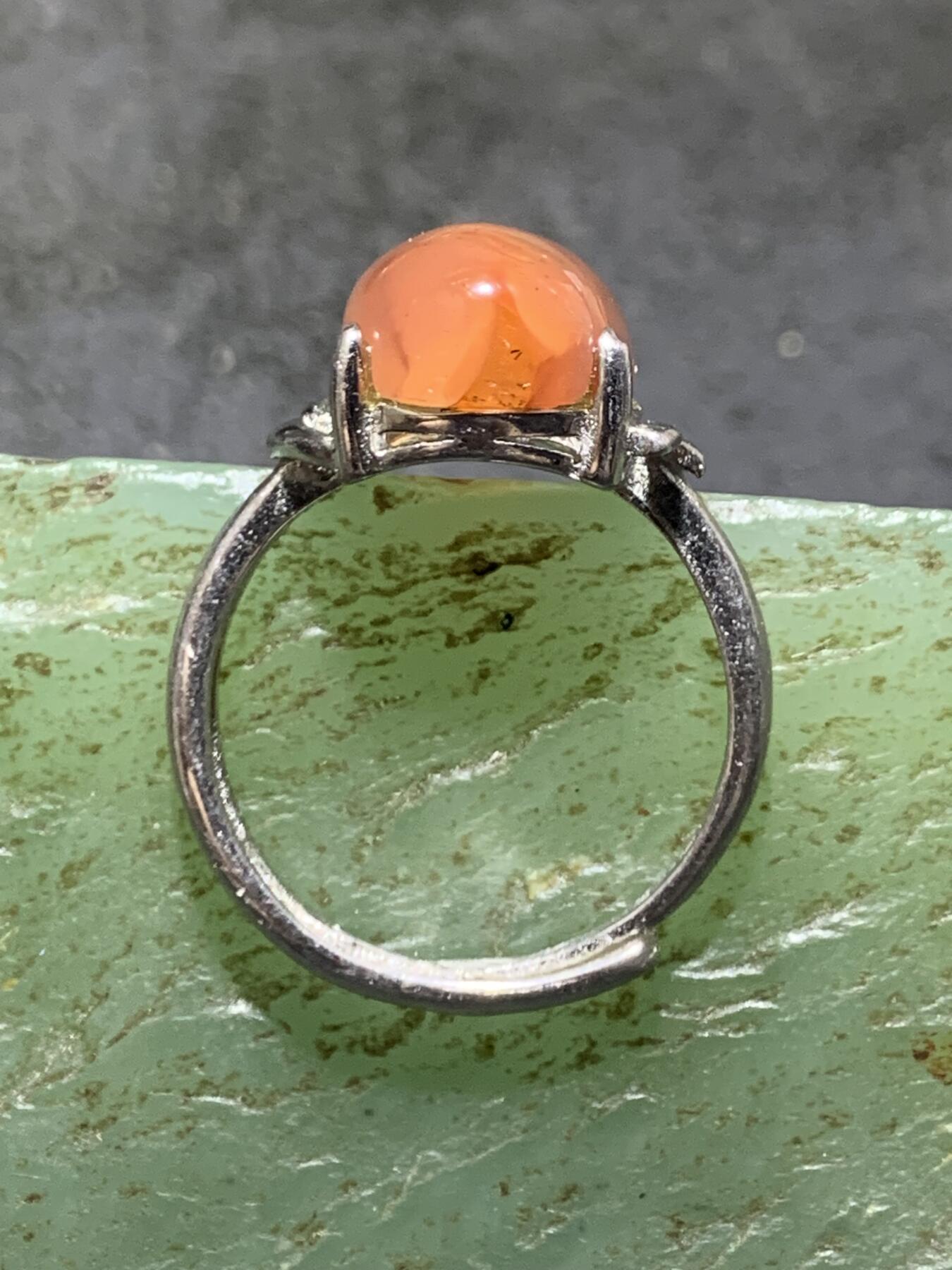 南红玛瑙荔枝冻漂红活口通货戒指一枚！