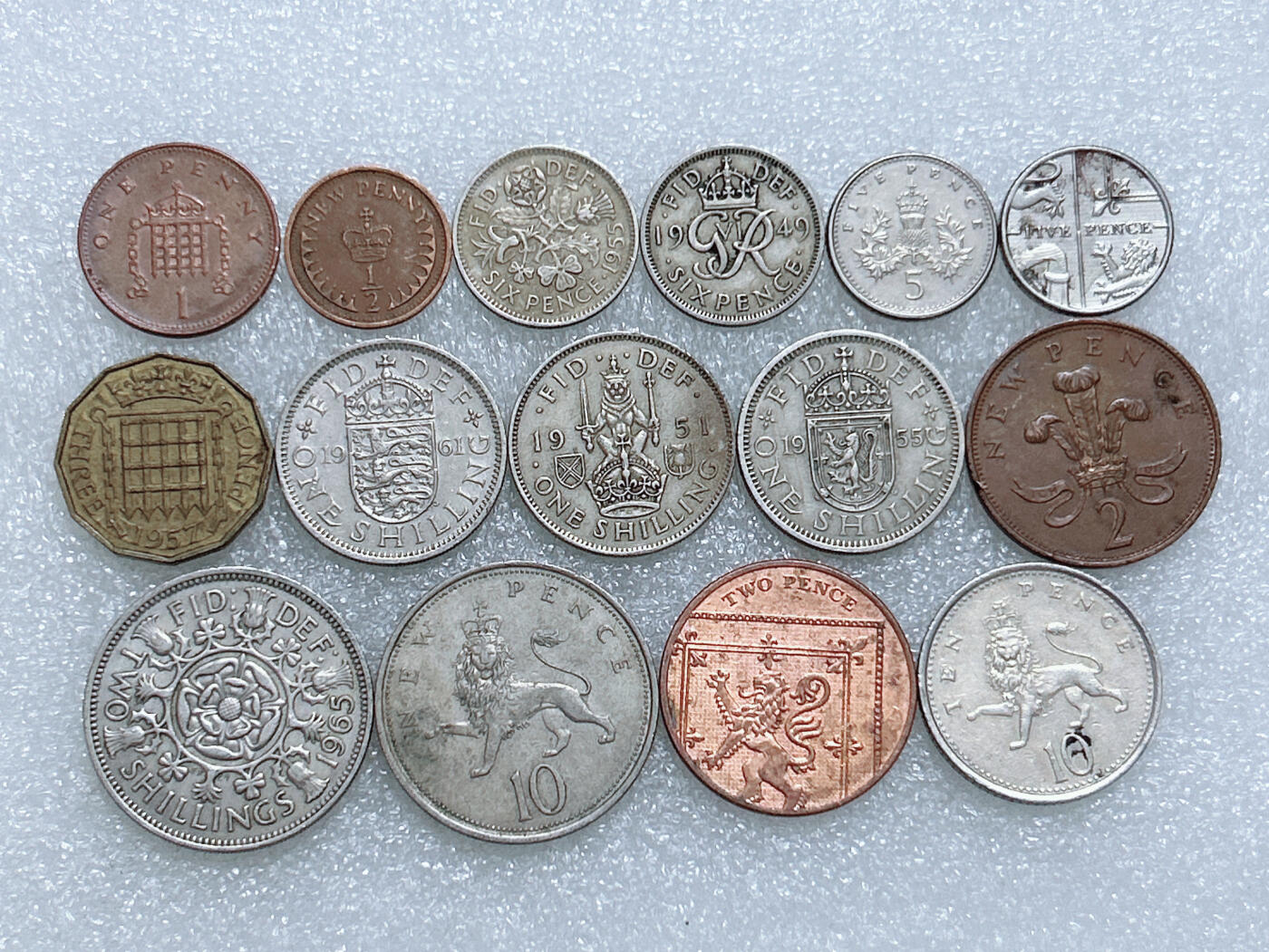 第一海外回流一元起拍收藏 散集专场  第274期 英国硬币 15枚 无重复