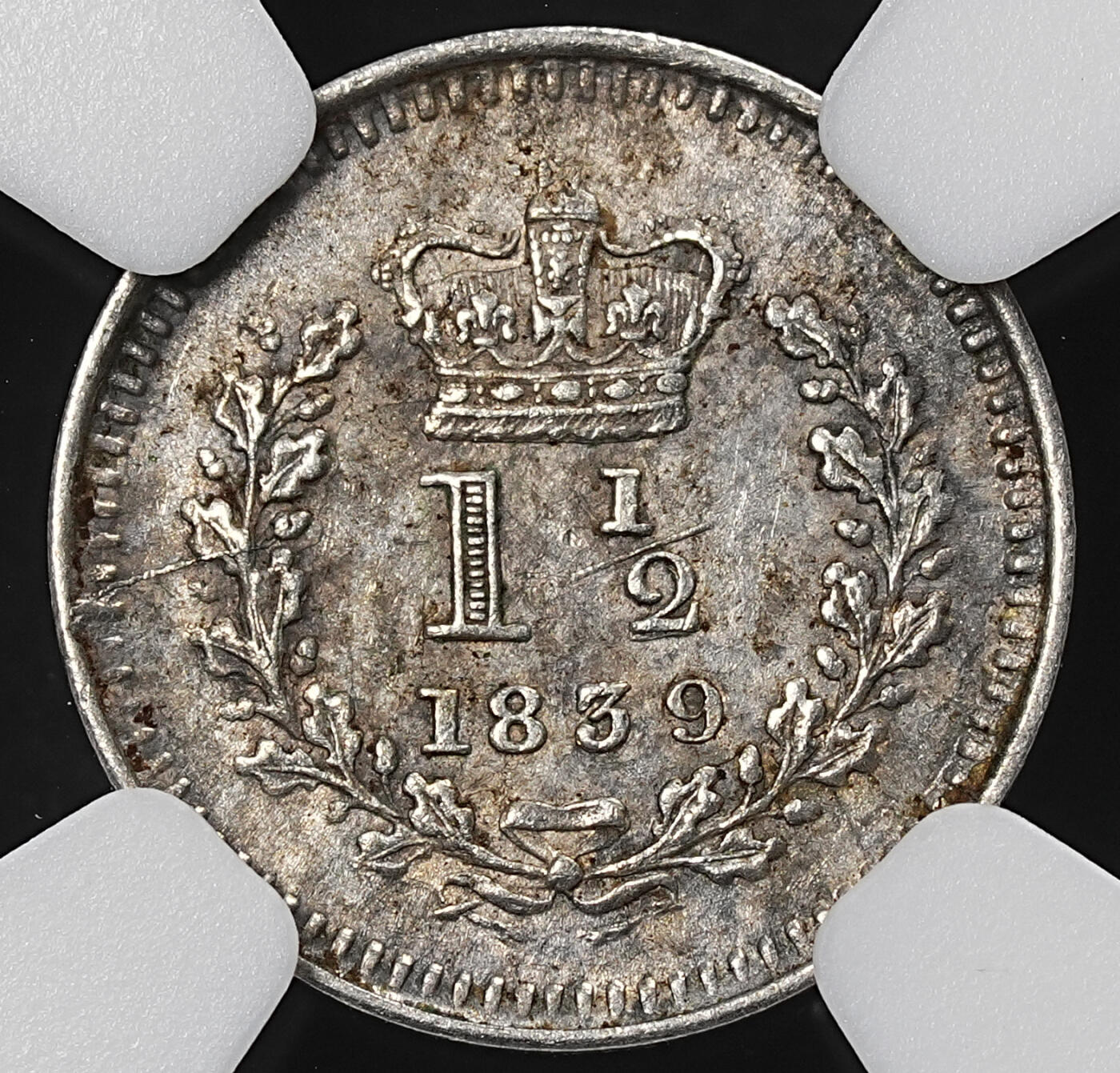 修遠堂世界钱币第九十五期 NGC MS62 1839年英国1.5便士银币