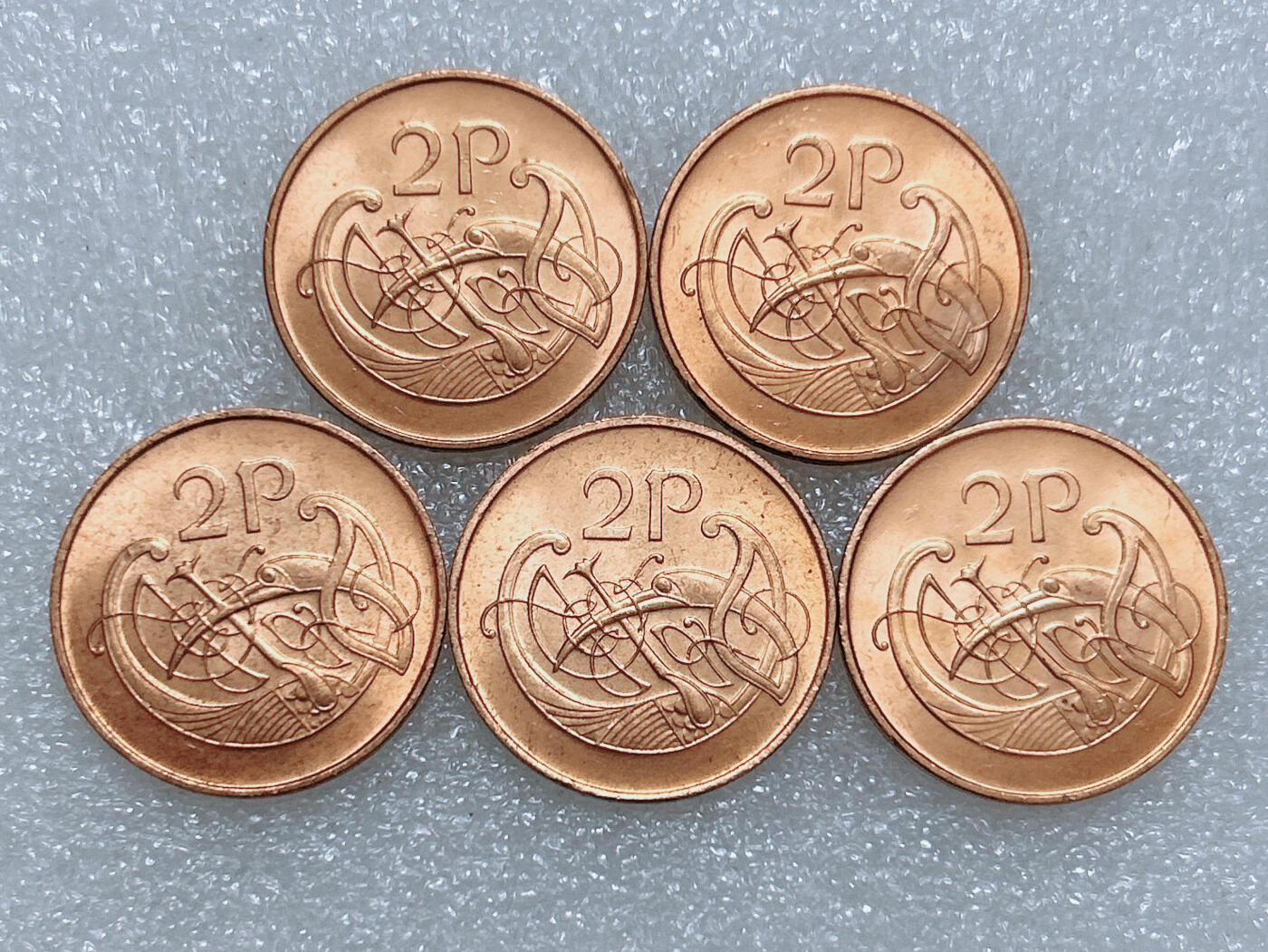 第一海外回流一元起拍收藏 散集专场  第274期 爱尔兰1979年2便士硬币5枚 原光美品