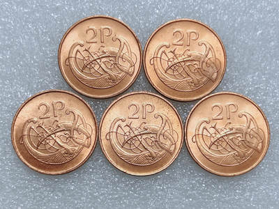 第一海外回流一元起拍收藏 散集专场  第274期 - 爱尔兰1979年2便士硬币5枚 原光美品