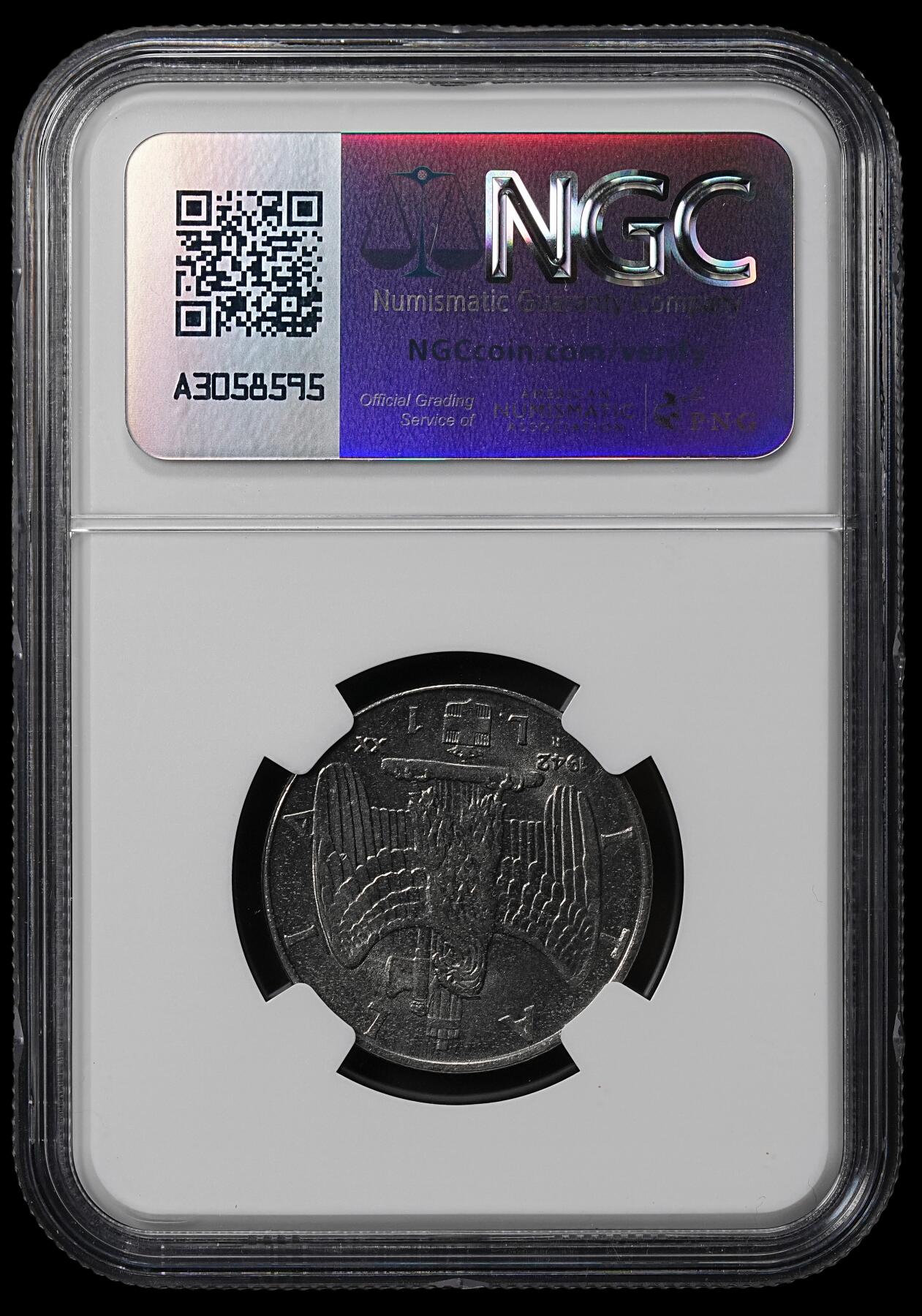 修遠堂世界钱币第九十五期 NGC MS65 1942年意大利1里拉