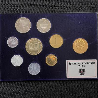 道一币馆币章第一百五十六场 - 原盒装 奥地利1987年精制套币八枚+纪念章