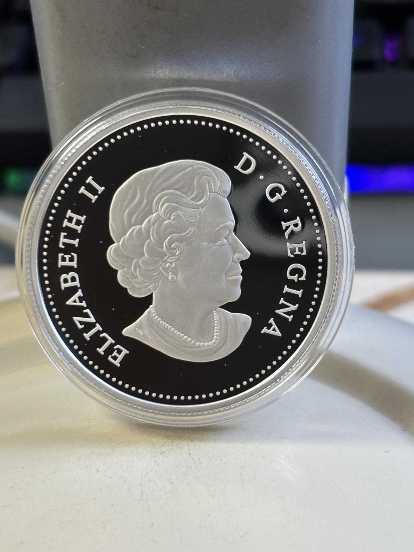 第183期拍卖 加拿大2022年电话发明家贝尔逝世百年精制纪念银币，9999银，23.17克，