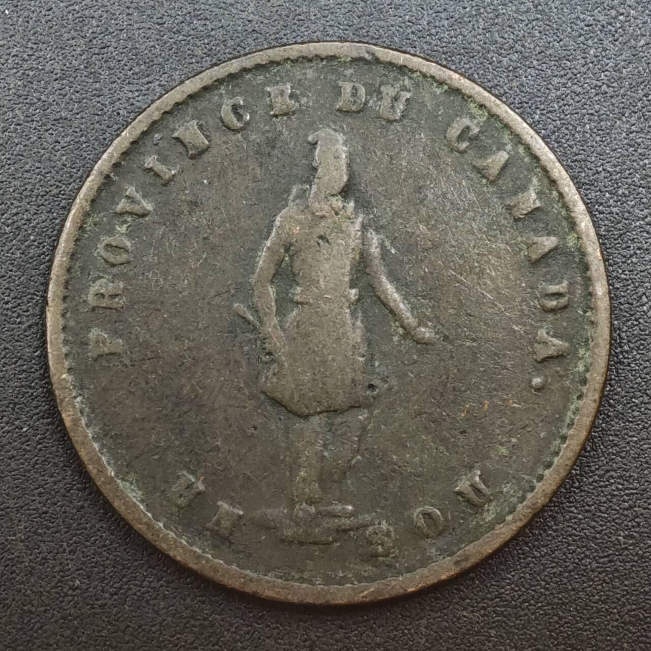 【淘币小摊】实时拍第八百一十三拍   散币场   满百包邮可预留二周 每周一统一发货   加拿大1852年魁北克银行半便士铜币代币