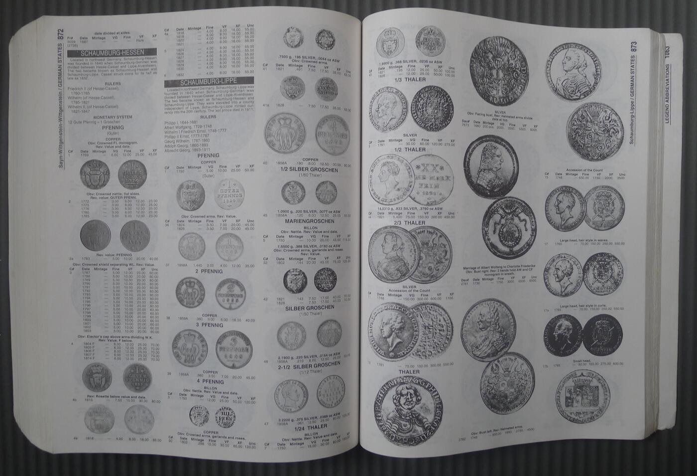 世界钱币章牌书籍专场拍卖11.30 德国硬币目录1601--199X