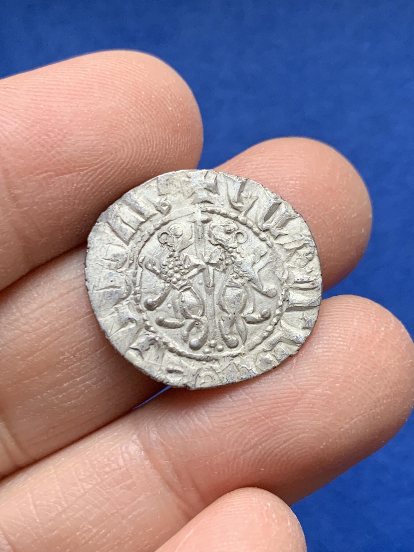 《竞宝斋》第443场 周日，周一，2场连拍 （全场包邮） 中世纪亚美尼亚菜瓮一世银币 背面狮子鬃毛打制清晰