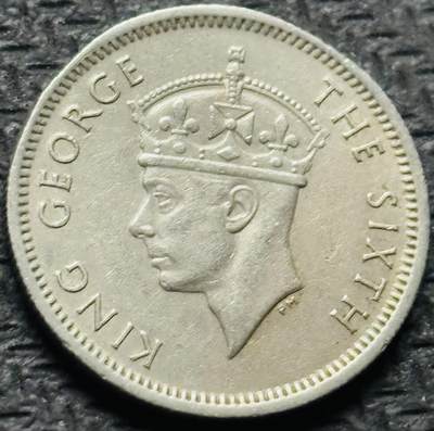 文馨钱币收藏第 284 场，【 长期接收代拍品】老藏家拍品南朝鲜李承晚时期货币，泰国大型纪念币，土耳其各时期及各国套币场 - 少见 1950 年英属马来亚乔治六世 10 分，关门版只发行三年